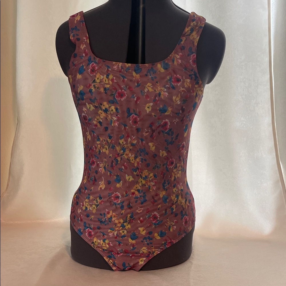 Lulu's Floral Mesh Multicolor Bodysuit